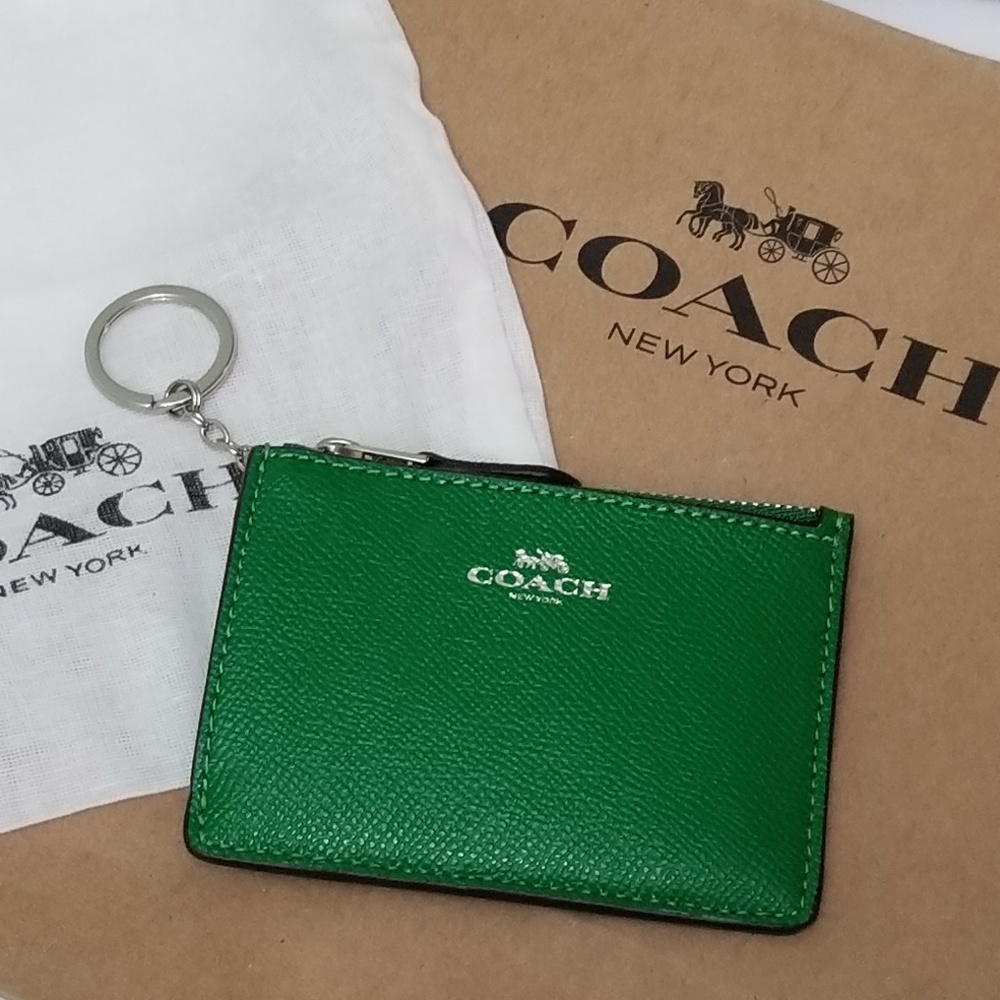 Coach Mini Skinny ID Case In Cross-grain Leather - Picture 2 of 7